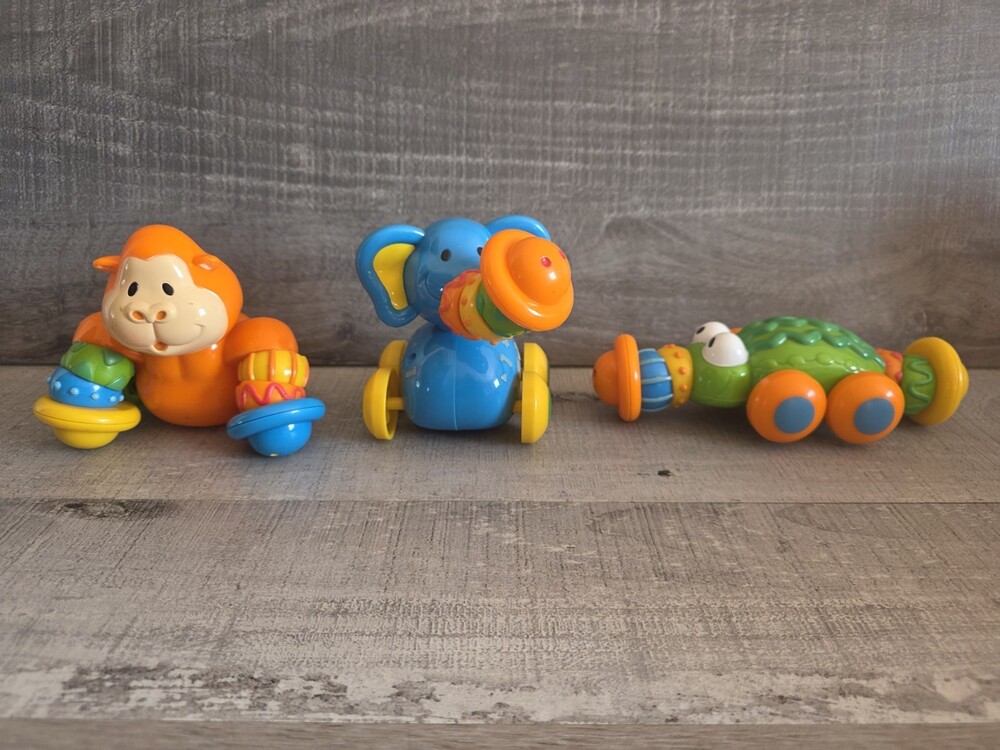 Spark Create Imagine Elephant Monkey Alligator Roller Infant Baby Toys b289